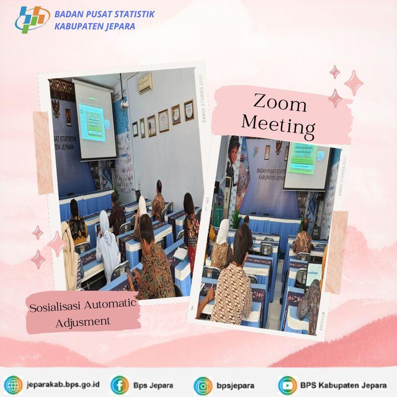 Socialization of Automatic Adjustment via Zoom Meeting by BPS Central Java Province