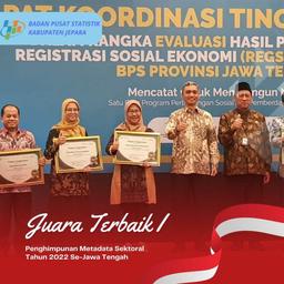 BPS Jepara became the Champion in Sectoral Statistical Metadata Collection